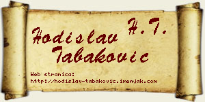 Hodislav Tabaković vizit kartica